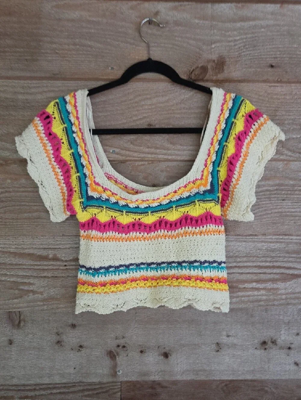 Zara crochet scoop